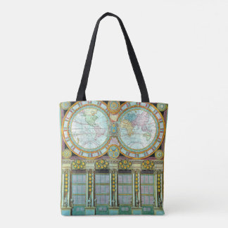 Nouveau Monde Classical Map Grocery Tote Bag