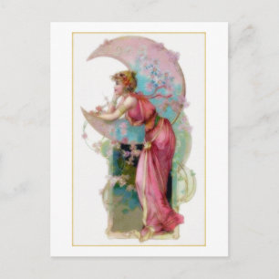 Nouveau Moon Postcard