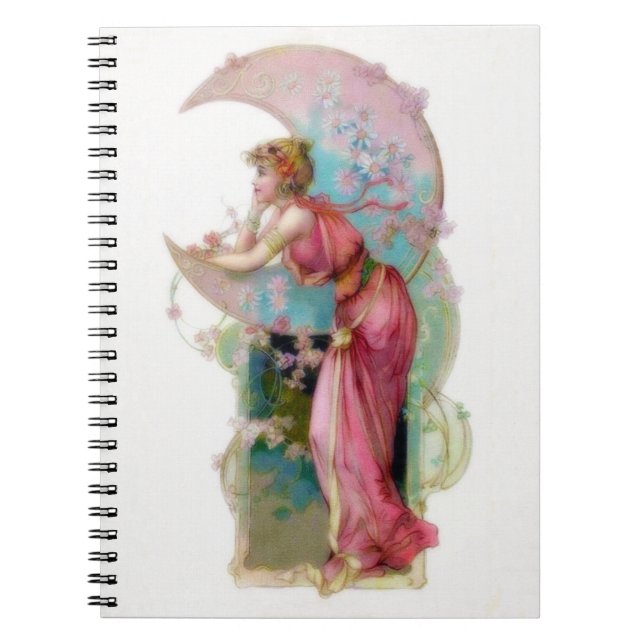 Nouveau Moon Spiral Notebook (Front)