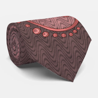 Nouveau Retro Pink and Brown Monogrammed Tie