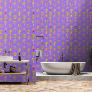 Nouveau Riche Blooms Lilac Wallpaper