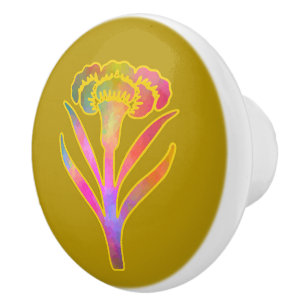Nouveau Riche Blooms Moss Ceramic Knob