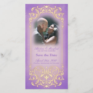 Nouveau Victorian: Lilac & Gold Save the Date