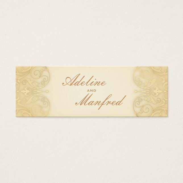 Nouveau Victorian Pale Gold Fancy Wedding Website (Front)