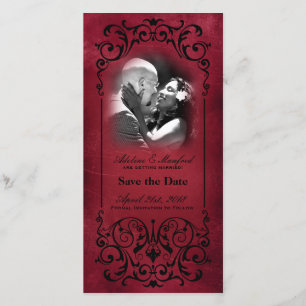 Nouveau Victorian: Red & Black Save the Date