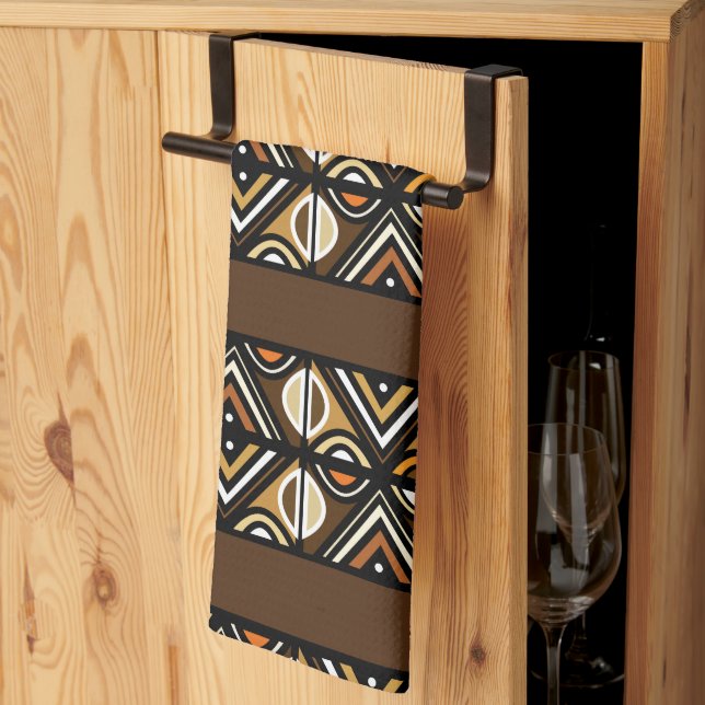 Nouveaux Uhuru Ethnic Pattern Kitchen Towel (Thirds Fold)