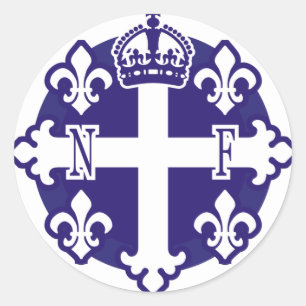 Nouvelle-France, l'Amerique du Nord Classic Round Sticker