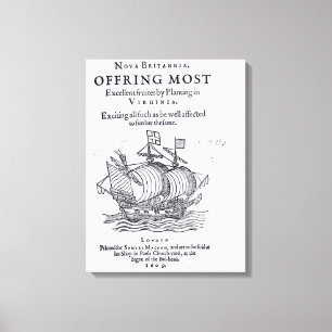 Nova Britannia. Offring Most Excellent Fruites Canvas Print