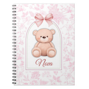 Nova   Custom Pink Teddy Bear Nursery Design  Notebook