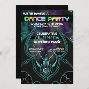 Nova Dragon Glow Party Invitations