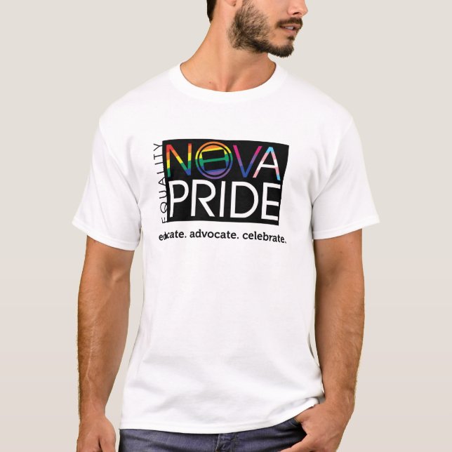 NOVA Pride logo Tshirt - white (Front)