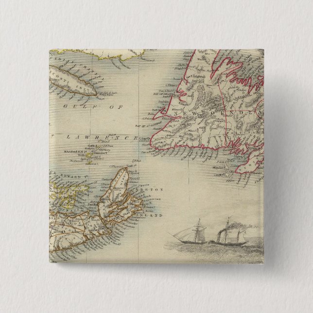Nova Scotia And Newfoundland 15 Cm Square Badge (Front)