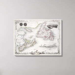 Nova Scotia and Newfoundland, from a Series of Wor Canvas Print