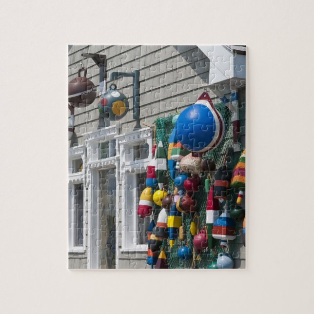 Nova Scotia, Canada. Buoy shop in  Blue Rocks in Jigsaw Puzzle (Vertical)