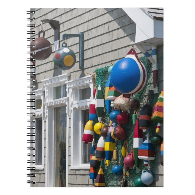 Nova Scotia, Canada. Buoy shop in  Blue Rocks in Notebook (Front)
