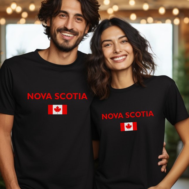 Nova Scotia Canada Canadian Flag Dark Color T-Shirt (Creator Uploaded)