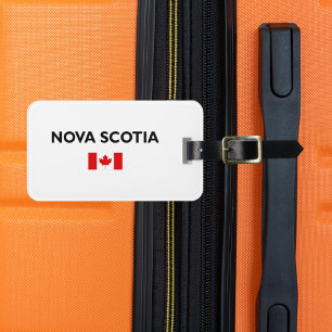 Nova Scotia Canada Canadian Flag Light-Color Luggage Tag