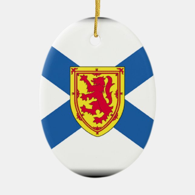 Nova Scotia (Canada) Flag Ceramic Tree Decoration (Front)