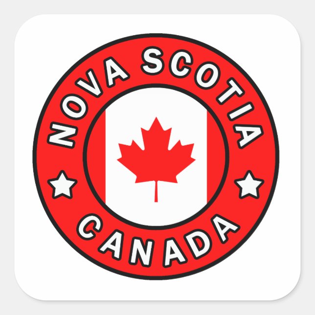 Nova Scotia Canada Square Sticker (Front)