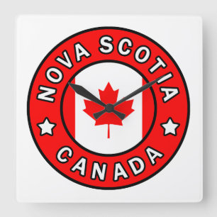Nova Scotia Canada Square Wall Clock