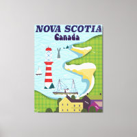 Nova Scotia Canada Vintage Travel poster