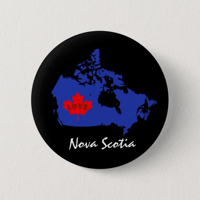 Nova Scotia  Customise Canada pin button (Front)