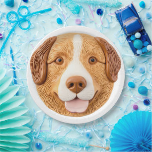 Nova Scotia Duck Toller Dog 3D Inspired Paper Plate