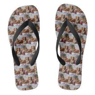 Nova Scotia Duck Toller Dog Christmas Festive Jandals