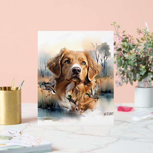Nova Scotia Duck Tolling Retriever, Art Acrylic Sign (Wedding)