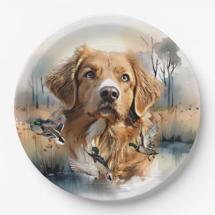 Nova Scotia Duck Tolling Retriever, Art Paper Plate
