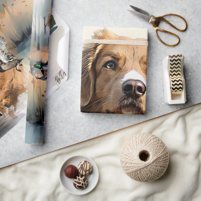 Nova Scotia Duck Tolling Retriever, Art Wrapping Paper (Crafts)