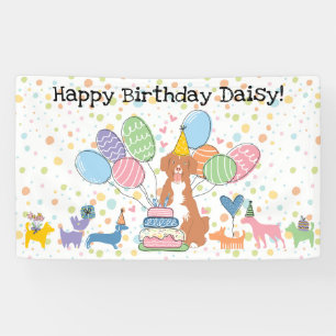 Nova Scotia Duck Tolling Retriever Birthday Banner