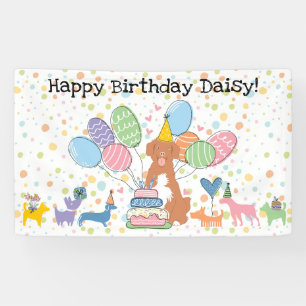 Nova Scotia Duck Tolling Retriever Birthday Banner