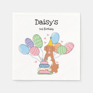 Nova Scotia Duck Tolling Retriever Birthday Paper Napkin
