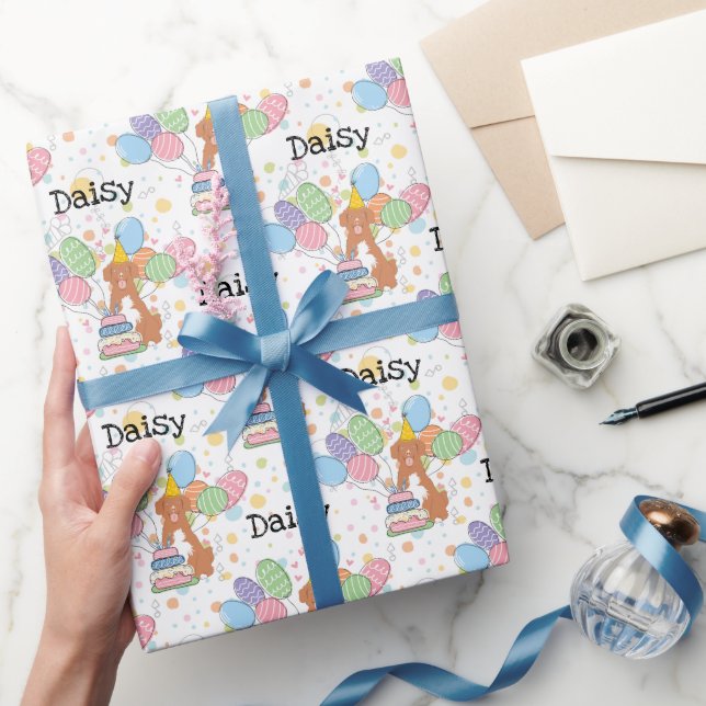 Nova Scotia Duck Tolling Retriever Birthday Wrapping Paper (Gifting)