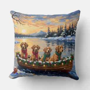 Nova Scotia Duck Tolling Retriever Christmas Boat  Cushion