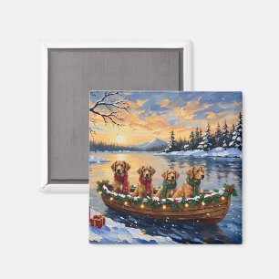Nova Scotia Duck Tolling Retriever Christmas Boat Magnet
