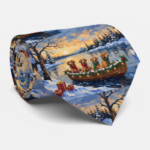 Nova Scotia Duck Tolling Retriever Christmas Boat Tie
