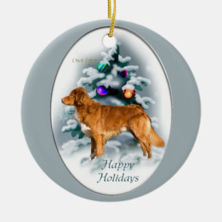 Nova Scotia Duck Tolling Retriever Christmas Gifts Ceramic Tree Decoration