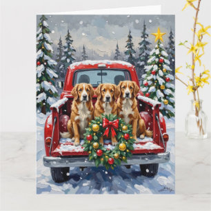 Nova Scotia Duck Tolling Retriever Christmas Red Card