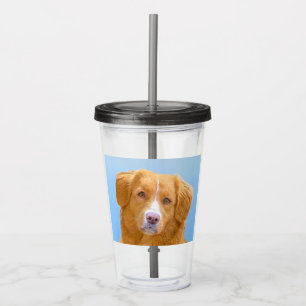 Nova Scotia Duck Tolling Retriever Dog Painting Acrylic Tumbler