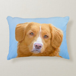 Nova Scotia Duck Tolling Retriever Dog Painting Decorative Cushion