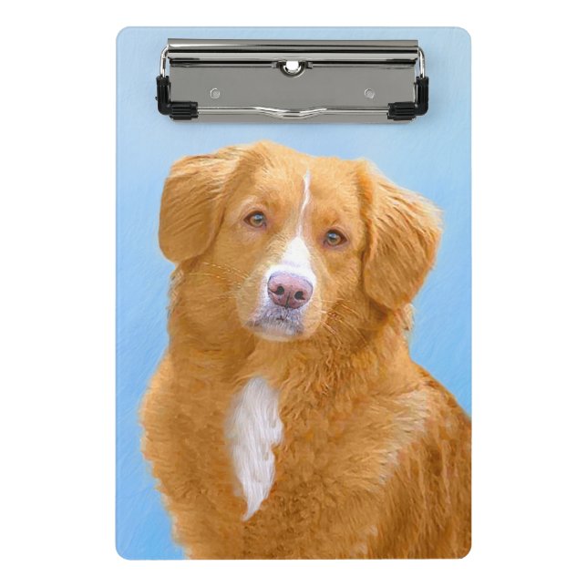 Nova Scotia Duck Tolling Retriever Dog Painting Mini Clipboard (Front)