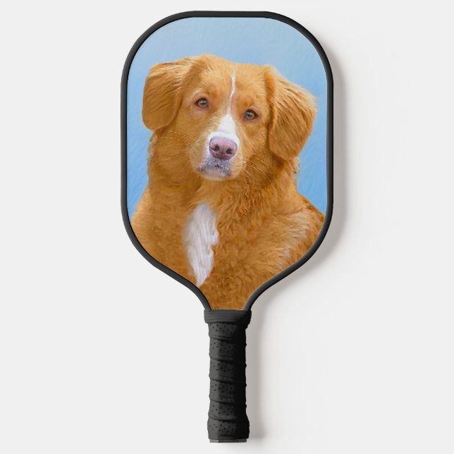Nova Scotia Duck Tolling Retriever Dog Painting Pickleball Paddle (Front)
