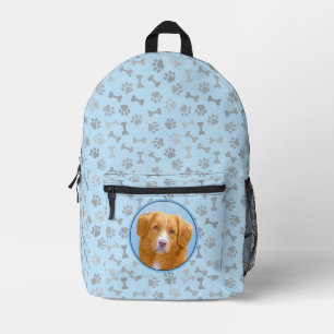 Nova Scotia Duck Tolling Retriever Dog Painting Printed Backpack