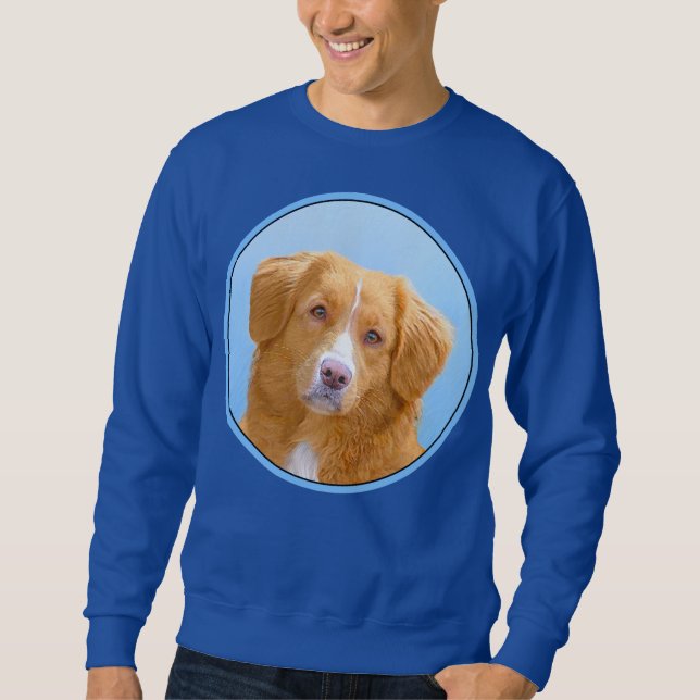Nova Scotia Duck Tolling Retriever Dog Painting Sweatshirt (Front)