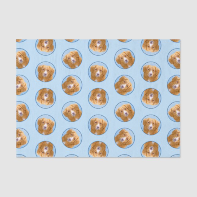 Nova Scotia Duck Tolling Retriever Dog Painting Tissue Paper (Front)