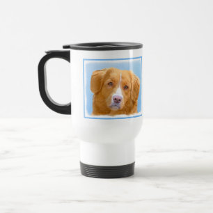 Nova Scotia Duck Tolling Retriever Dog Painting Travel Mug