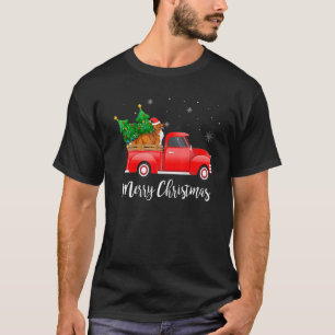 Nova Scotia Duck Tolling Retriever Dog Riding Red T-Shirt