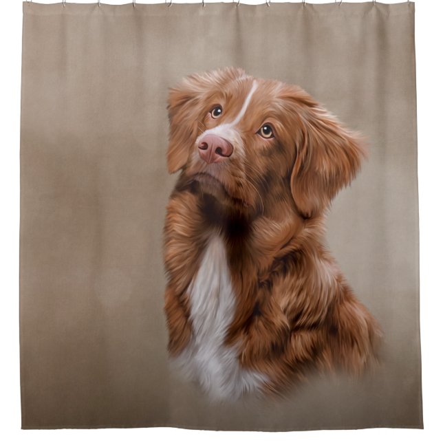Nova Scotia Duck Tolling Retriever dog Shower Curtain (Front)